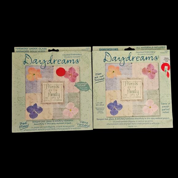 Lot of 2 Dimensions Daydreams Friends Are Family Counted Embroidery Kits - Picture 1 of 7